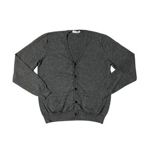 SANDRO Merino Wool Gray Cardigan Size M